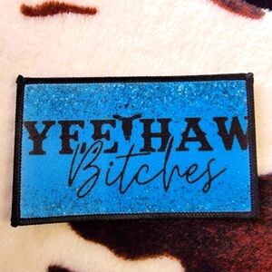 Yee Haw Western Sublimation DYI Fabric Hat Patch Glue Iron On Sew Hat Patch